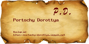 Portschy Dorottya névjegykártya